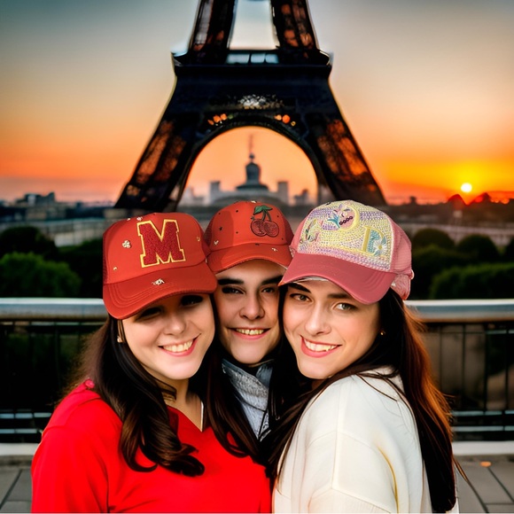 Colorful Embroidered Caps Set - Picture 4 of 4